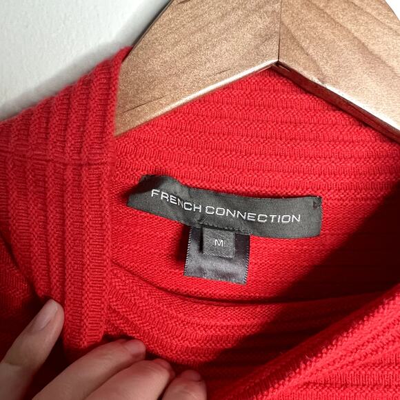 French Connection Red-Orange Ribbed Sweater - Picture 4 of 6